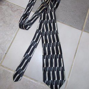 EUC, Silk Black & Gray Tie